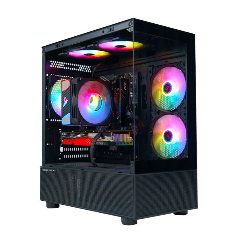 VỎ CASE KENOO ESPORT MK200 BLACK ( MATX, MÀU ĐEN/KHÔNG FAN) - CASE BỂ CÁ