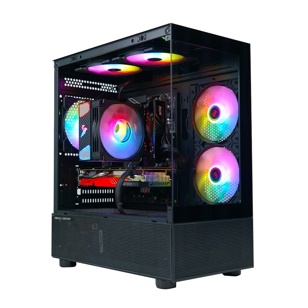 VỎ CASE KENOO ESPORT MK200 BLACK ( MATX, MÀU ĐEN/KHÔNG FAN) - CASE BỂ CÁ